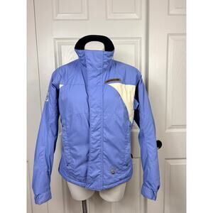 Spyder Blue & White Insulated Women's Ski Jacket Size M Insulated